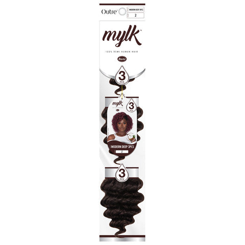 Outre Mylk 100% Remi Human Hair Weave - MODERN DEEP 3PCS