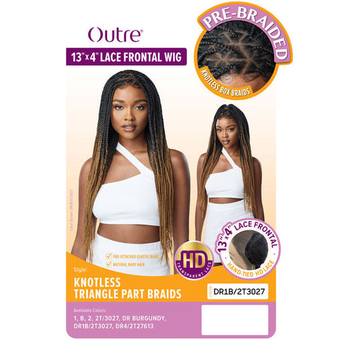 Outre Pre-Braided 13x4 HD Lace Front Wig - KNOTLESS TRIANGLE PART BRAIDS 26"