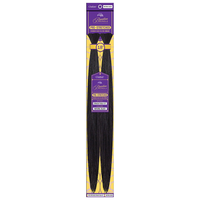 OUTRE PURPLE PACK BRAZILIAN BUNDLE 100% HUMAN HAIR BLEND BRAID - PRE STRETCHED STRAIGHT BULK