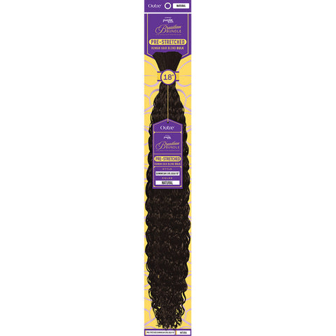 Outre Purple Pack Brazilian Bundle 100% Human Hair Blend Pre-Stretched Braid - DOMINICAN CURL BULK 10/14/18/24"