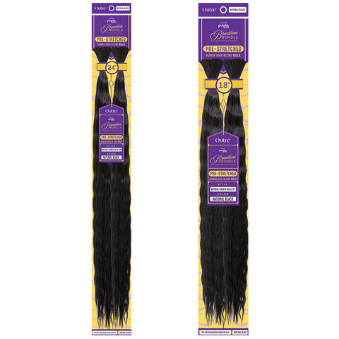 Outre Purple Pack Brazilian Bundle 100% Human Hair Blend Braid - PRESTRETCHED NATURAL FRENCH BULK 18/24