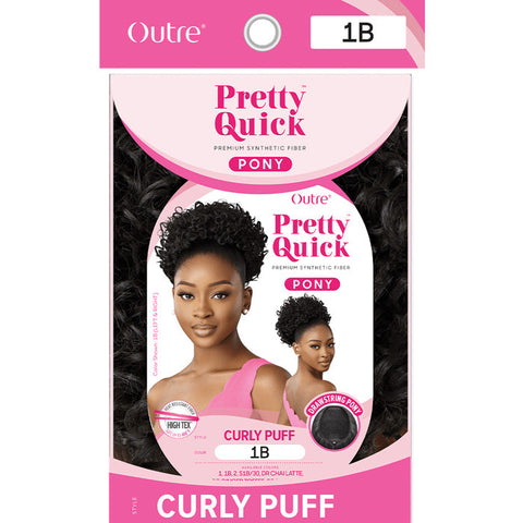 Outre Pretty Quick Drawstring Ponytails - CURLY PUFF