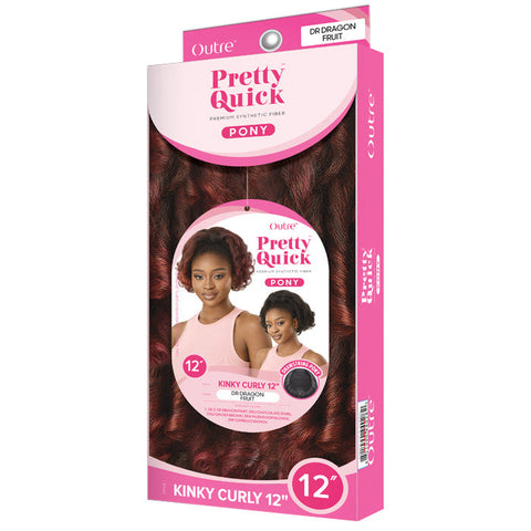 Outre Pretty Quick Drawstring Ponytail - KINKY CURLY 12"