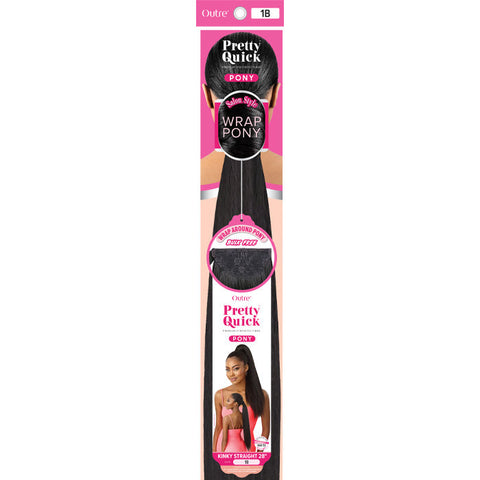 Outre Pretty Quick Pony Wrap Around Ponytail - KINKY STRAIGHT 28"