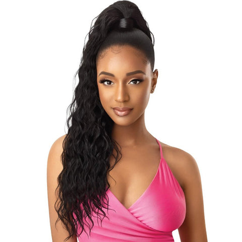 Outre Pretty Quick Wrap Around Ponytail - NATURAL WAVE 28"