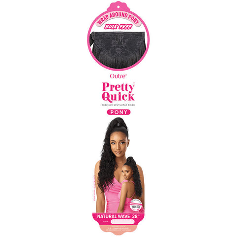 Outre Pretty Quick Wrap Around Ponytail - NATURAL WAVE 28"