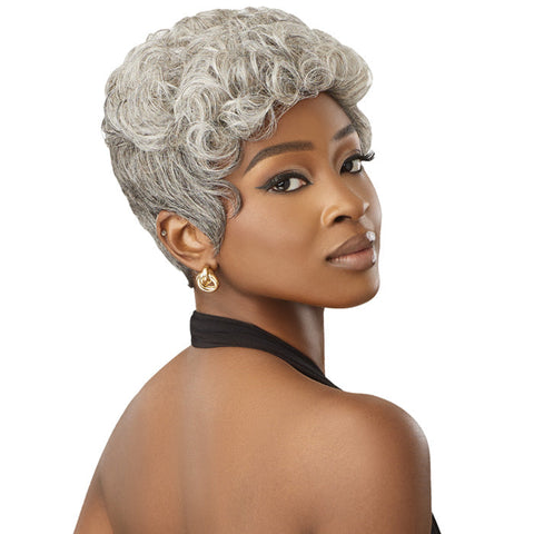Outre Fab & Fly 100% Human Hair Gray Glamour Full Wig - HH-JOAN