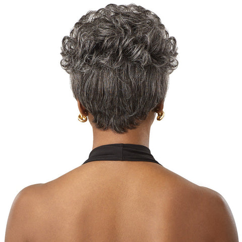 Outre Fab & Fly 100% Human Hair Gray Glamour Full Wig - HH-JOAN