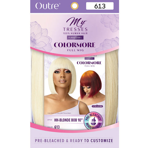 Outre Mytresses Colormore 100% Human Hair Full Wig - BLONDE BOB 10