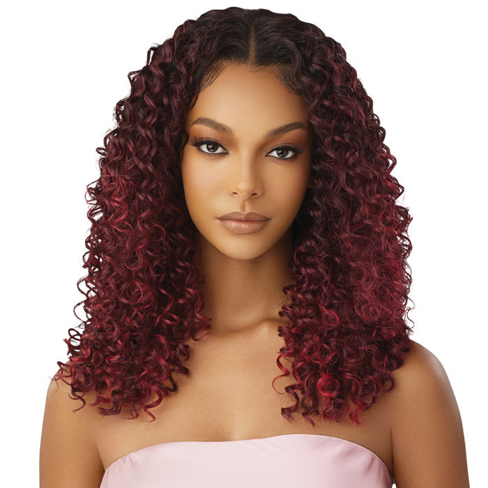 Outre Airtied Human Hair Blend Glueless 100% Fully Hand-Tied 13X6 HD Lace Front Wig - HHB-DOMINICAN CURLY 22"