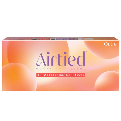 Outre Airtied Human Hair Blend Glueless 100% Fully Hand-Tied 13X6 HD Lace Front Wig - HHB-GLAM WAVES 28"