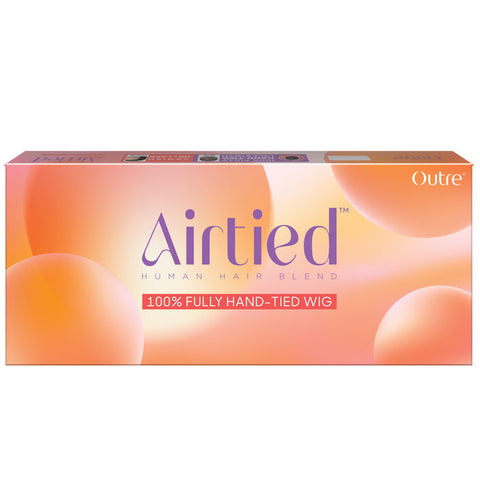 Outre Airtied Human Hair Blend Glueless 100% Fully Hand-Tied 13X6 HD Lace Front Wig - HHB-SLEEK YAKI 28"