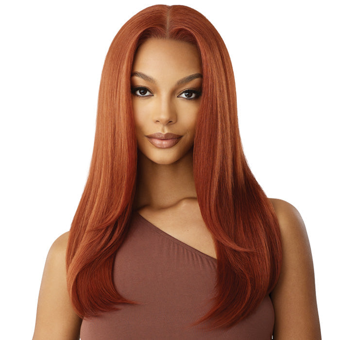 Outre 5x5 Lace Closure Wig Human Hair Blend Glueless HD Lace Front Wig - HHB-NATURAL YAKI 22