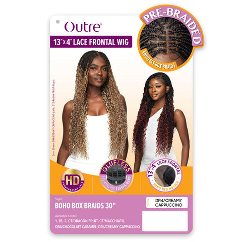 Outre Glueless Hand-Tied Pre-Braided 13X4 HD Lace Front Wig - BOHO BOX BRAID 30"