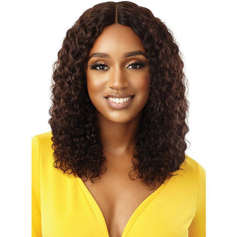 Outre The Daily 100% Unprocessed Human Hair Lace Part Wet & Wavy Wig - NATURAL DEEP 16