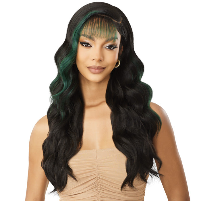 Outre Sleek Lay Glueless Deep C-Part HD Lace Front Wig - NAILANI - Pre-Styled Bangs