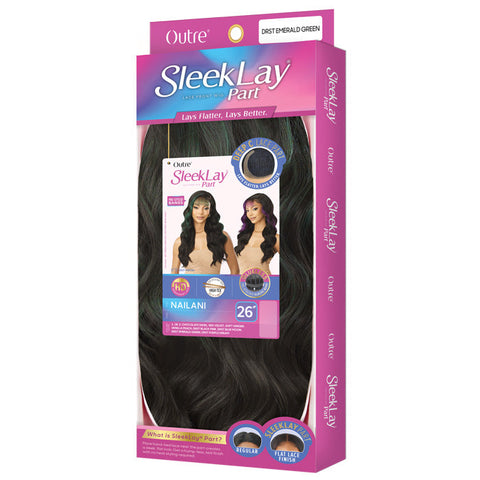 Outre Sleek Lay Glueless Deep C-Part HD Lace Front Wig - NAILANI - Pre-Styled Bangs