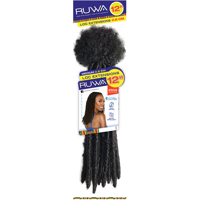 Sensationnel Ruwa Kanekalon Braiding Hair LOC EXTENSIONS (8"/10"/12") - 100% Aquatex