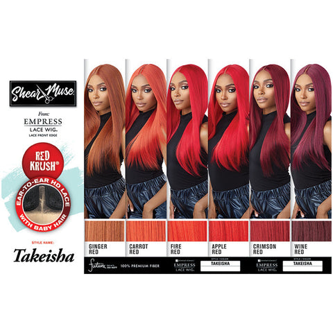 Sensationnel Shear Muse Empress HD Lace Front Wig - TAKEISHA - Red Krush