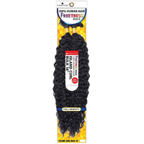 Freetress 100% Human Hair Braids - ISLAND CURL BULK 18"