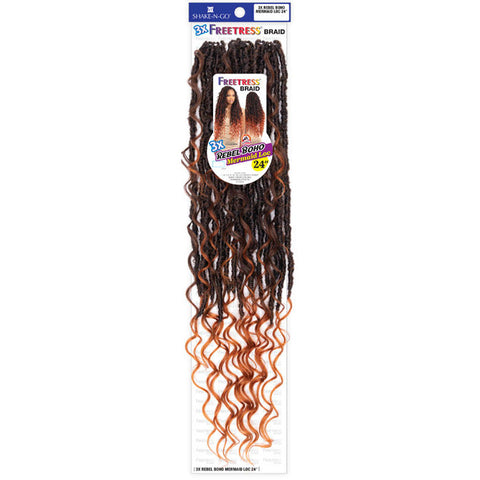 Freetress Braid Pre-Looped Crochet Braid - 3X REBEL BOHO MERMAID LOC 24