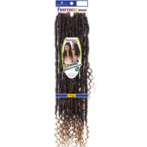 Freetress Braid Pre-Looped Crochet Braids - 2X REBEL DISTRESSED LOC 22"