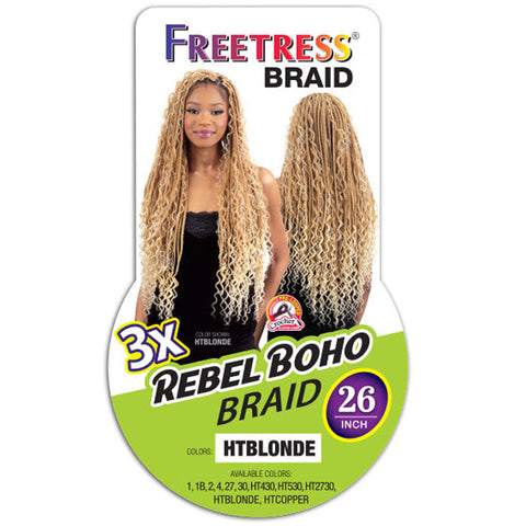 Freetress Pre-Loop Crochet Braids - 3X REBEL BOHO BRAID 26"
