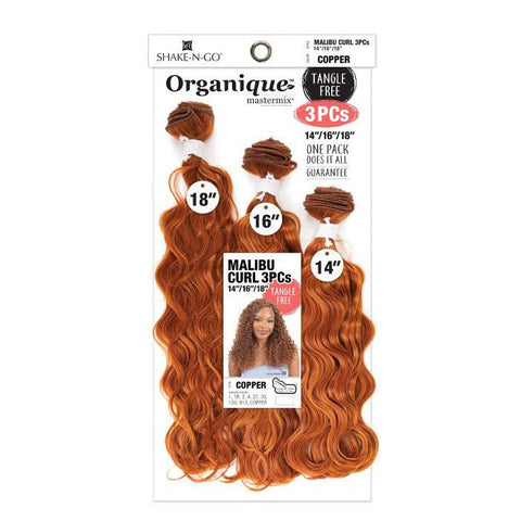 Shake N Go Organique Weave - MALIBU CURL 3 PCS (14"16"18")