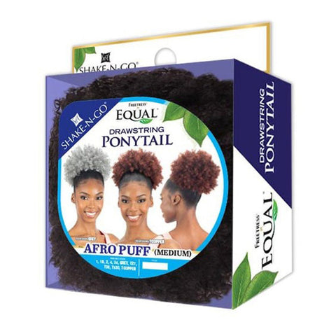 Shake-N-Go Drawstring Ponytail - AFRO PUFF MEDIUM