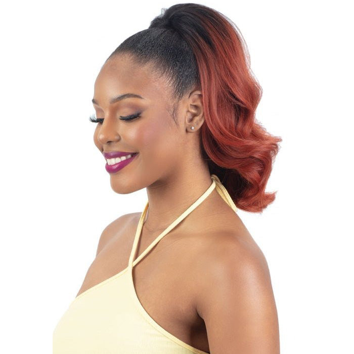 Shake N Go Equal Lite Drawstring Ponytail - MISTY WAVE 14"