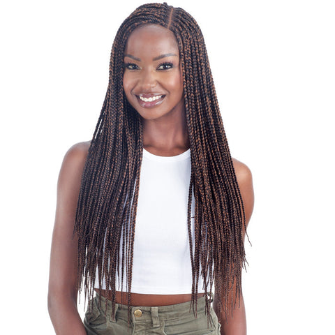 FreeTress Equal Premium Braided HD Lace Front Wig - NAT BOX BRAID 28" - 5X5 lace Parting