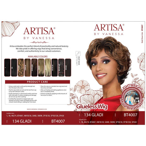 Vanessa Artisa Glueless 13x4 HD Lace Front Wig - 134 GLADI