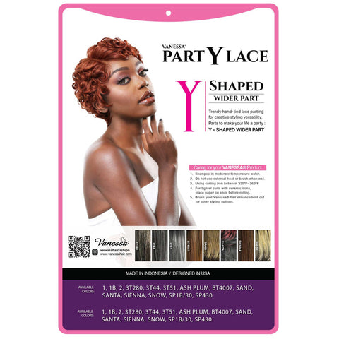Vanessa Party Lace Y-Shaped Lace Part Wig - BIANCA