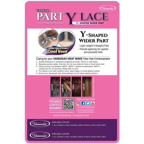 Vanessa PartY Lace Y-Shaped Lace Part Wig - NATALY