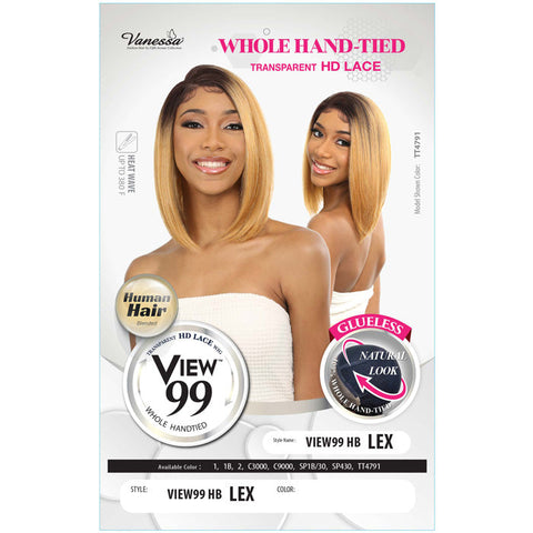 Vanessa View 99 Glueless Whole Hand-Tied Human Hair Blended HD Lace Wig - VIEW 99 HB LEX