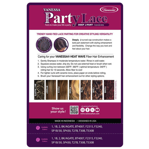 Vanessa Party Lace HD Lace J-Part Wig - DJ ZAINA