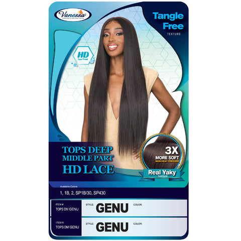 Vanessa Top Deep Middle Part HD Lace Front Wig - GENU