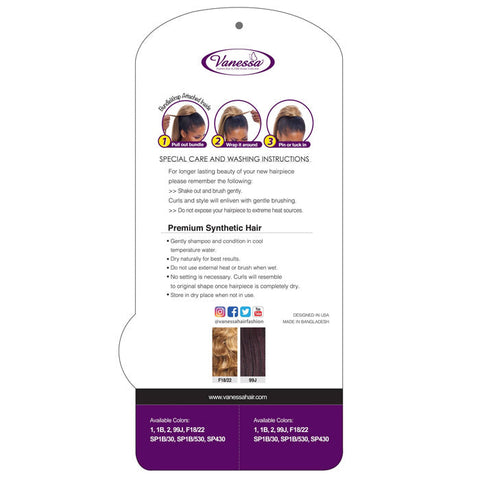 Vanessa Express Curl Hair Drawstring Bundle Wrap Ponytail - STB POM