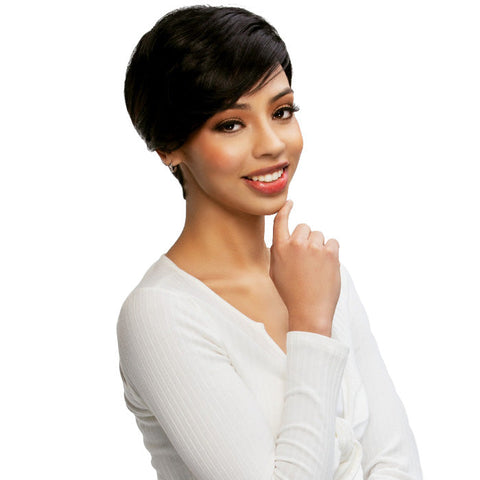 Vivica Fox Pure Comfort Cap 100% Human Hair Full Wig - PEARL