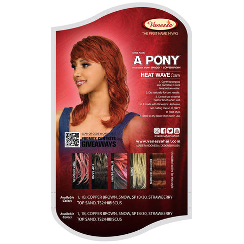 Vanessa Fashion Full Wig - A PONY