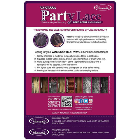 Vanessa Party Lace J-Part Lace Wig - DJ LAYLA