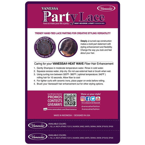 Vanessa Party Lace Deep J-Part Front Wig - DRJ TWIGGY