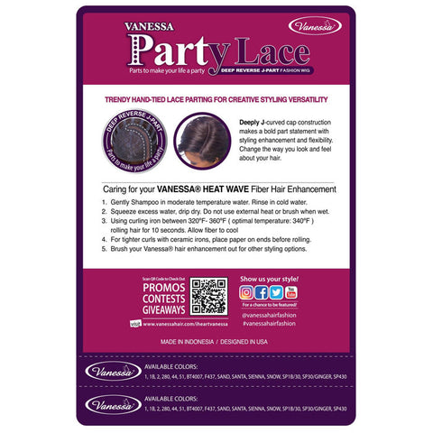 Vanessa Party Lace J-Part Lace Wig - WILA