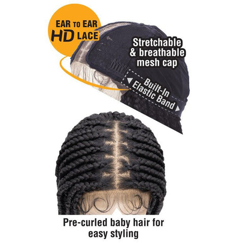 Freetress Equal Braided Freedom Part HD Lace Front Wig - KNOTLESS BUTTERFLY LOC