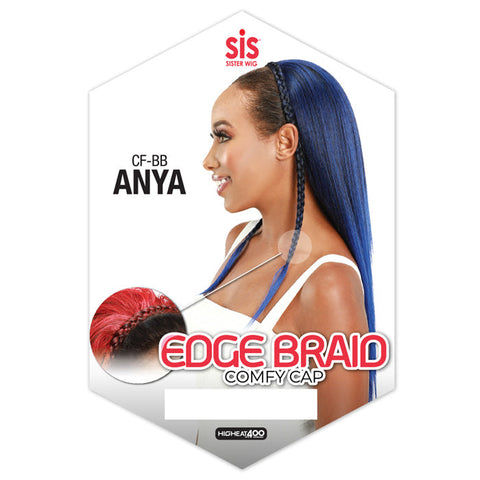 Zury Sis Synthetic Edge Braid Comfy Cap Half Wig - BB ANYA