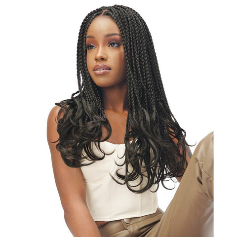 Zury Sis Loop Crochet Braids 100% Hand-Made - FRENCH J CURL BRAID 18" 130 STRANDS