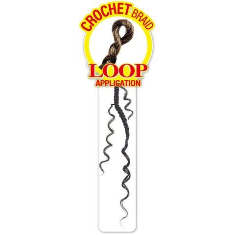 Zury Sis Loop Crochet Braid 100 Strands One Pack - V11 BOHO CURLY 12/13/14"