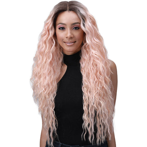 Bobbi Boss Extreme Part Human Hair Synthetic Blend Lacefront Wig - MBLF280 Ivana