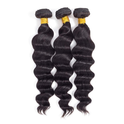 Virgin Cambodian LOOSE WAVE BUNDLE - 100%  Virgin Hair