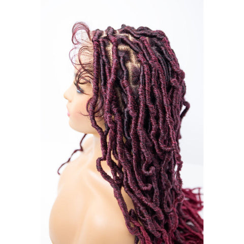 B & B Knotless Synthetic 100% Full HD Lace Wig - Knotless Loc 24"